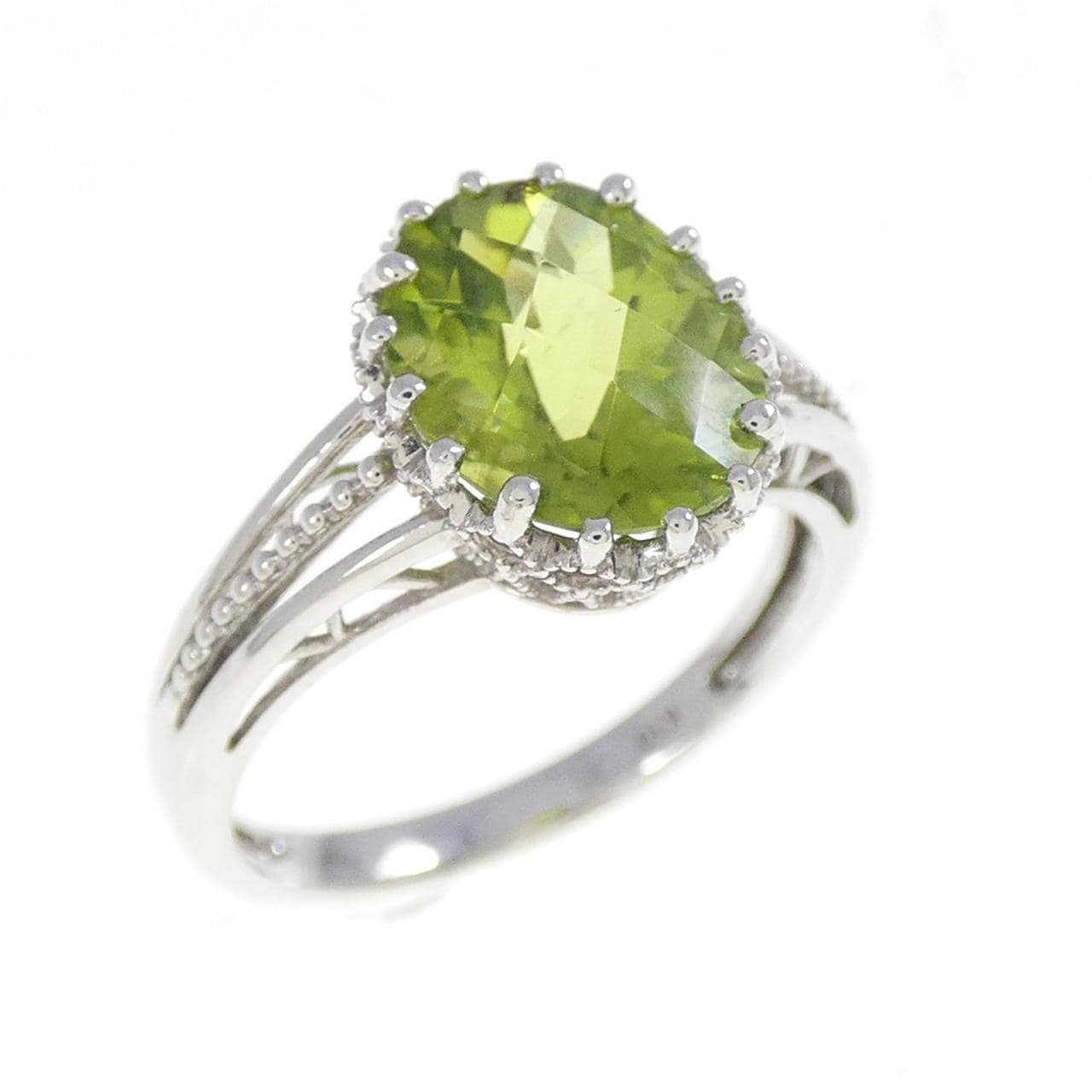 K10WG ペリドット リング