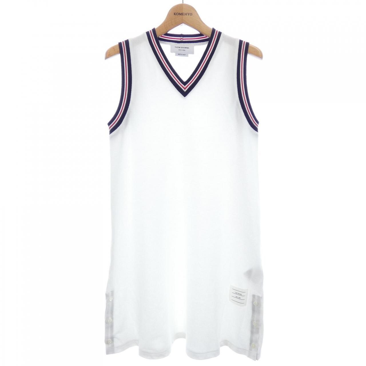 トムブラウン THOM BROWNE クラシック ピケ ストライプVネック テニスドレス FJD108A ワンピース