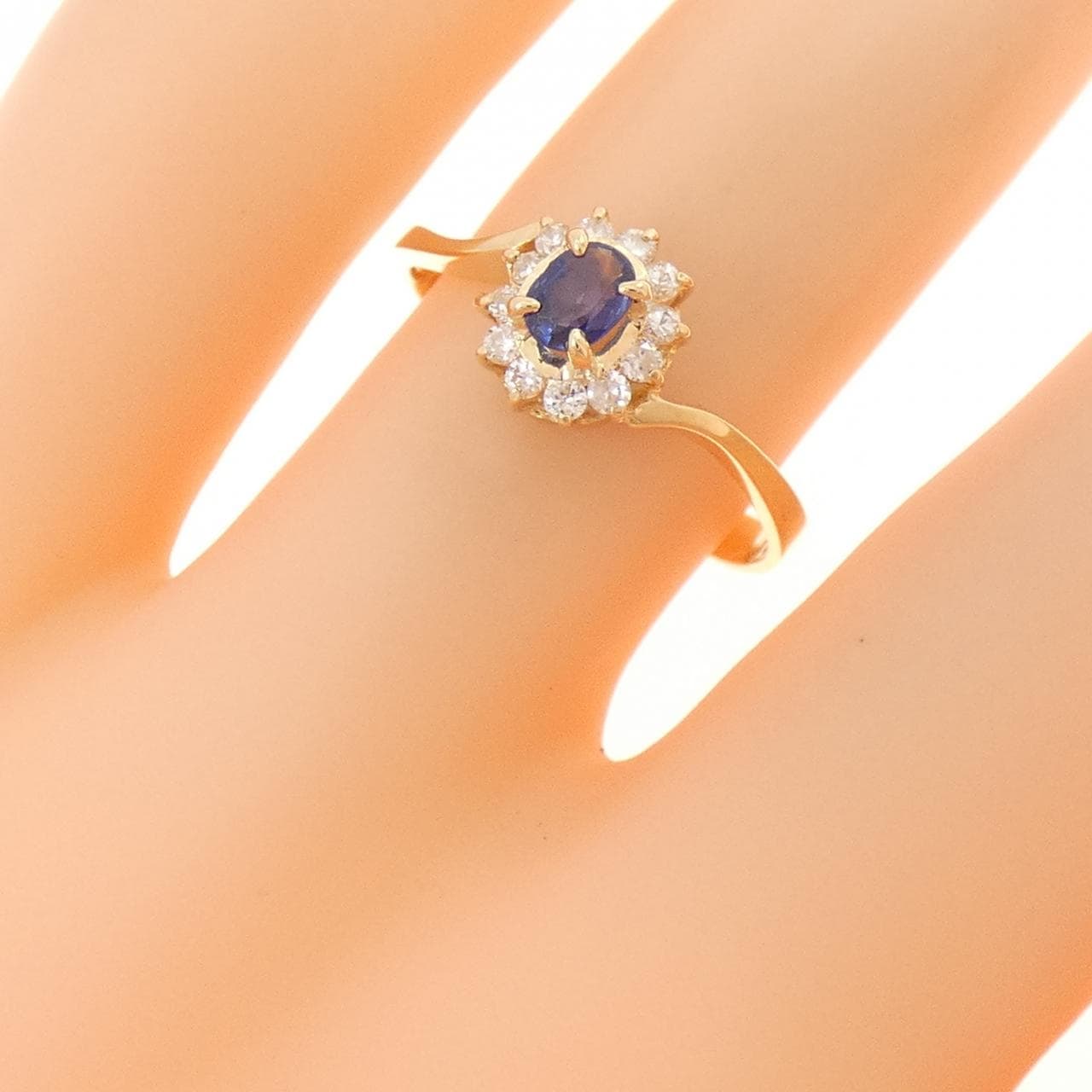 K18YG サファイヤ リング 0.2CT