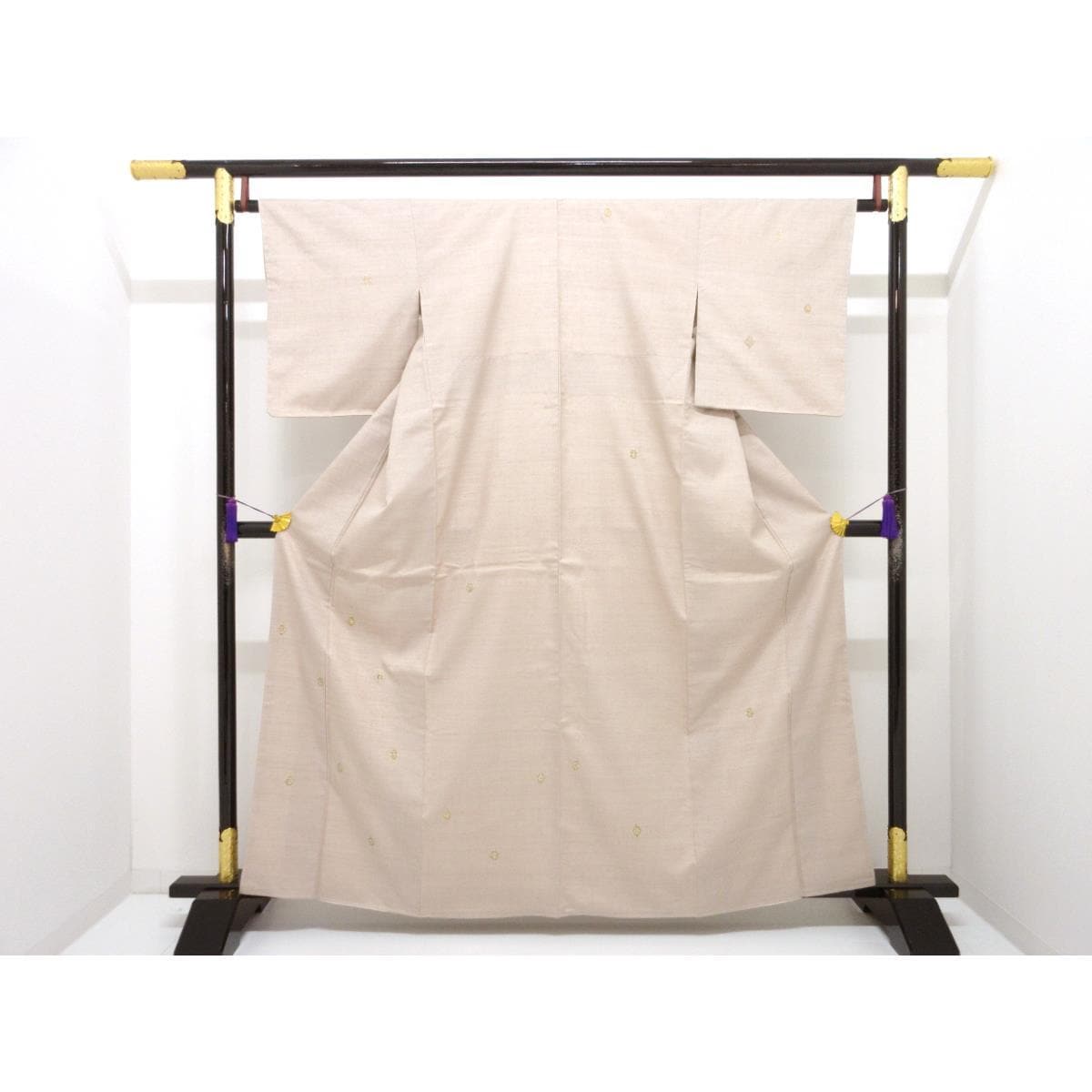 【未使用品】訪問着　紬織　友禅金彩加工