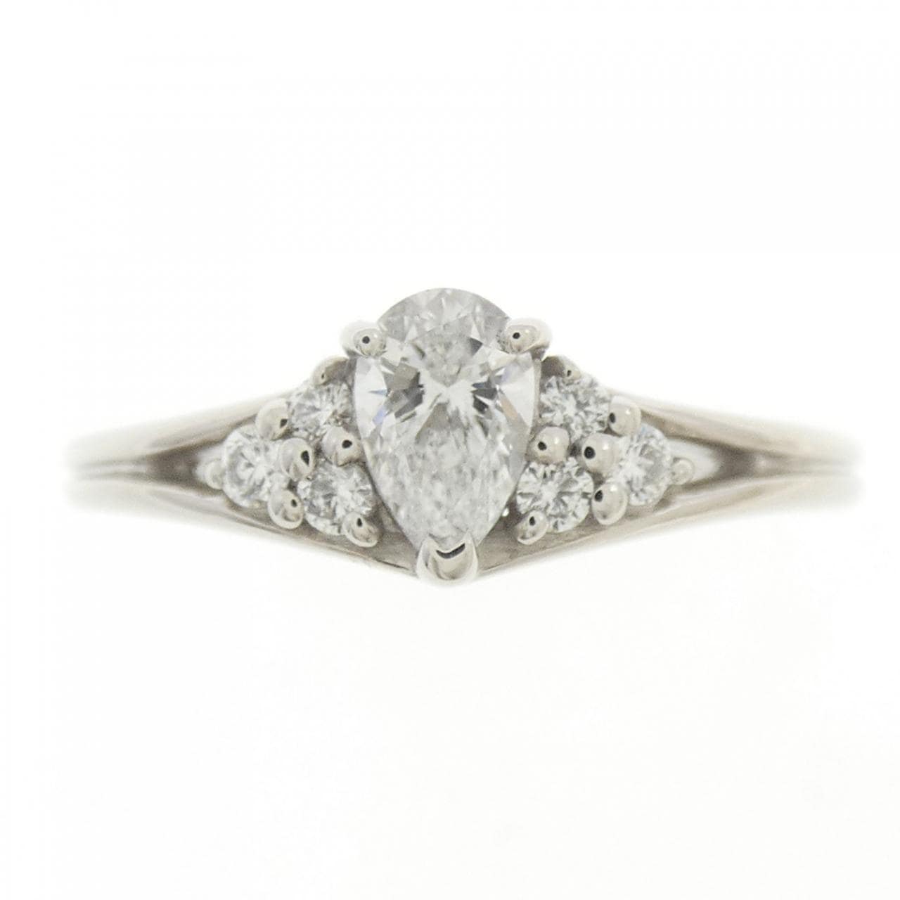 PT ダイヤモンド リング 0.30CT D VVS1 ペアシェイプ