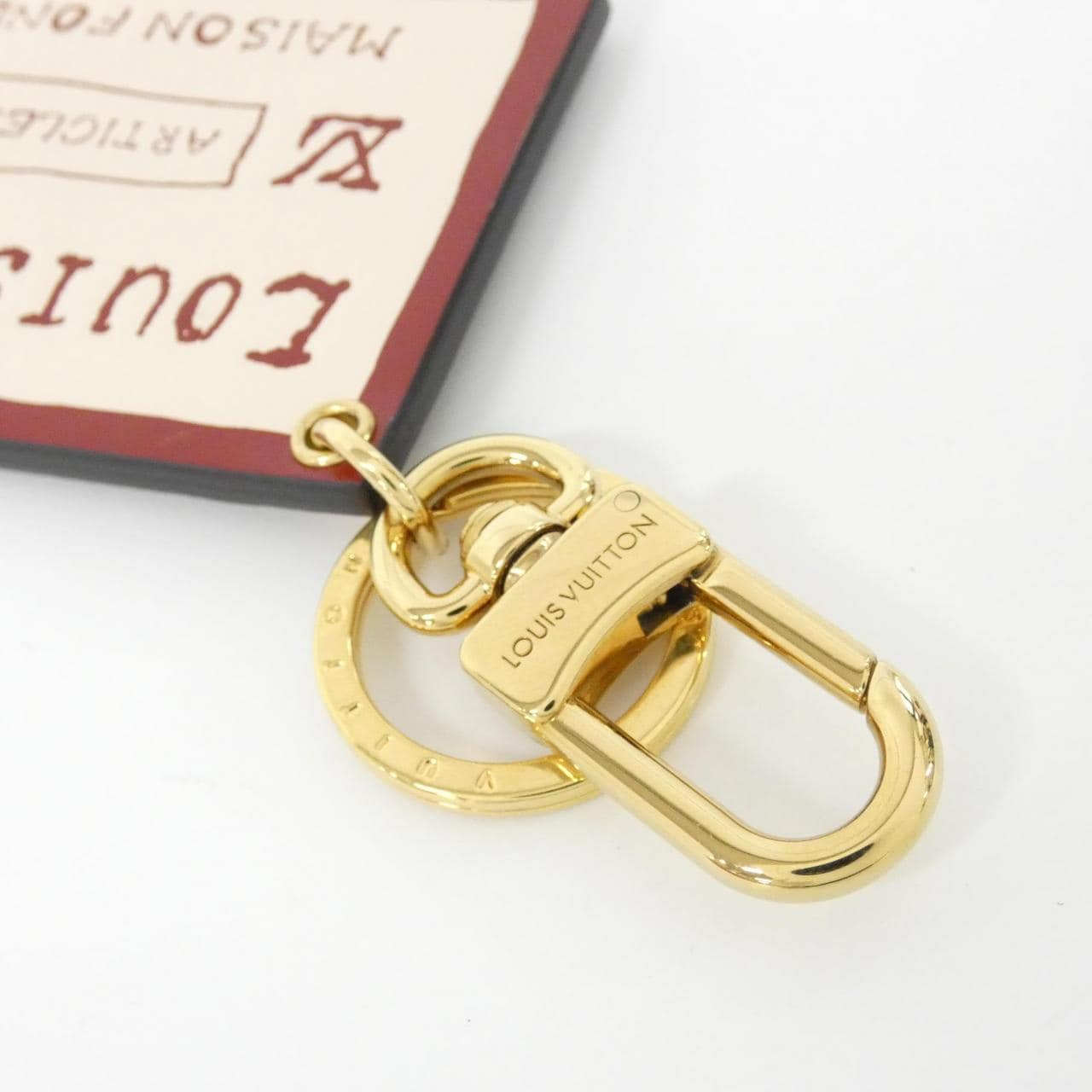 ルイヴィトン モノグラム(LVxGC) バッグチャーム トラベルタグ M02953 キーリング