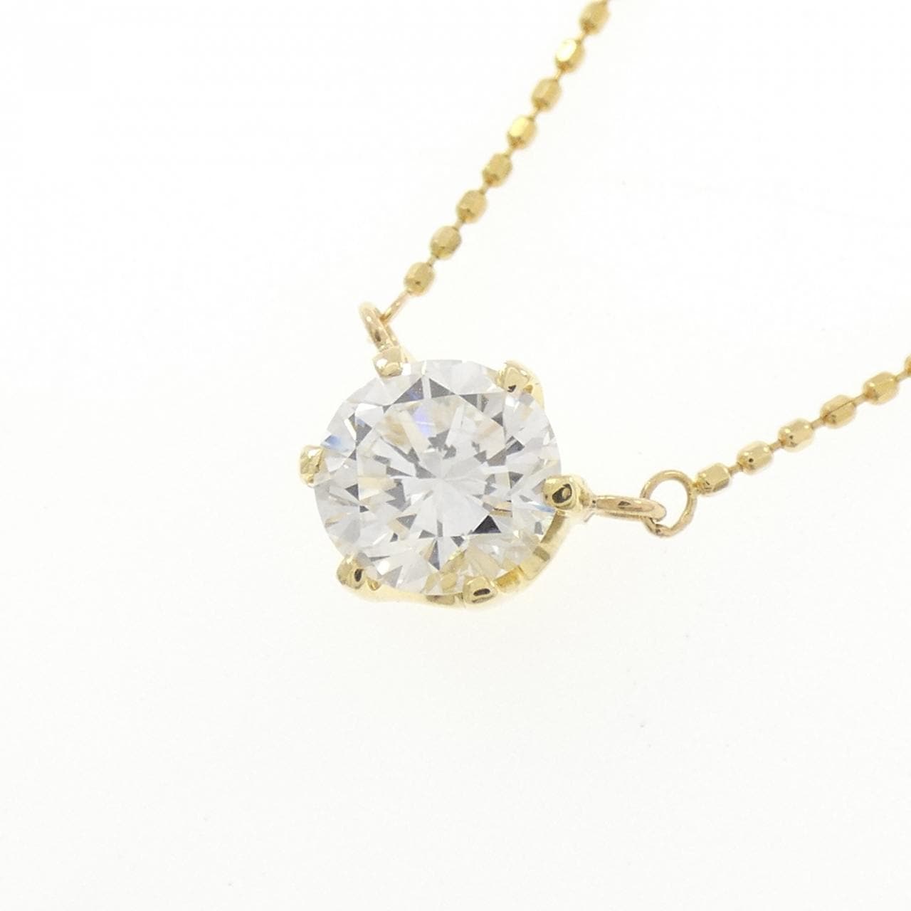 K18YG ダイヤモンド ネックレス 1.005CT H SI1 Good