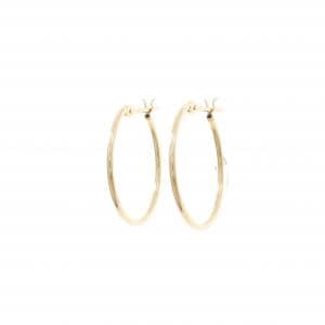 K18YG フープ ピアス