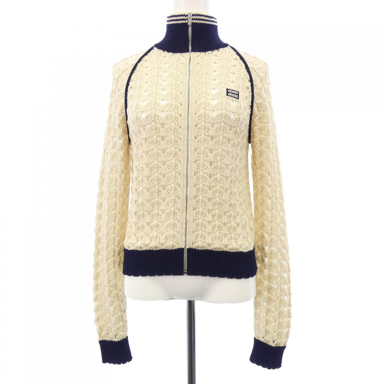 ミュウミュウ MIU MIU コットンファスナーカーディガン MMF01I SOOO 1847 カーディガン