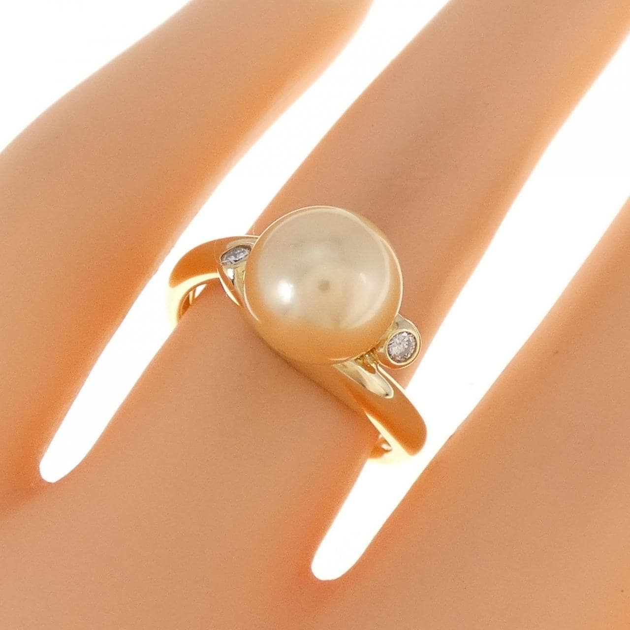 K18YG Akoya pearl ring 9.1mm