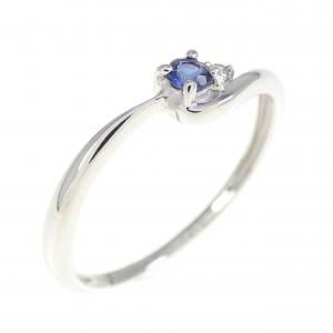 K18WG サファイヤ リング 0.08CT