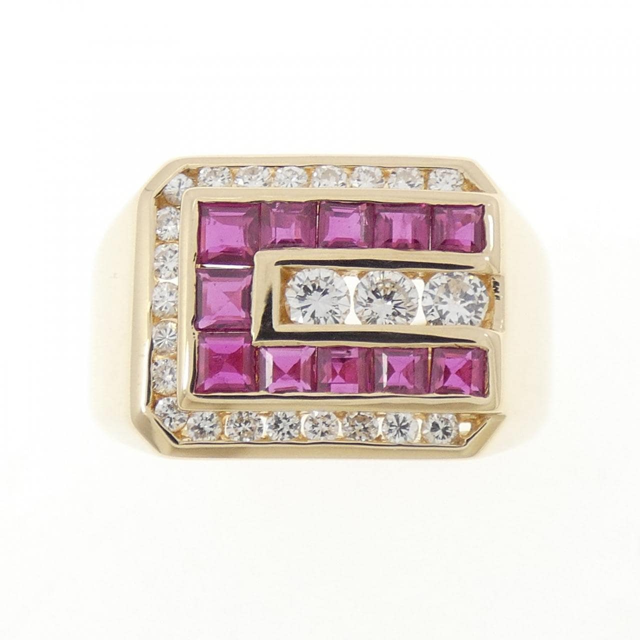 K18YG ルビー リング 0.86CT