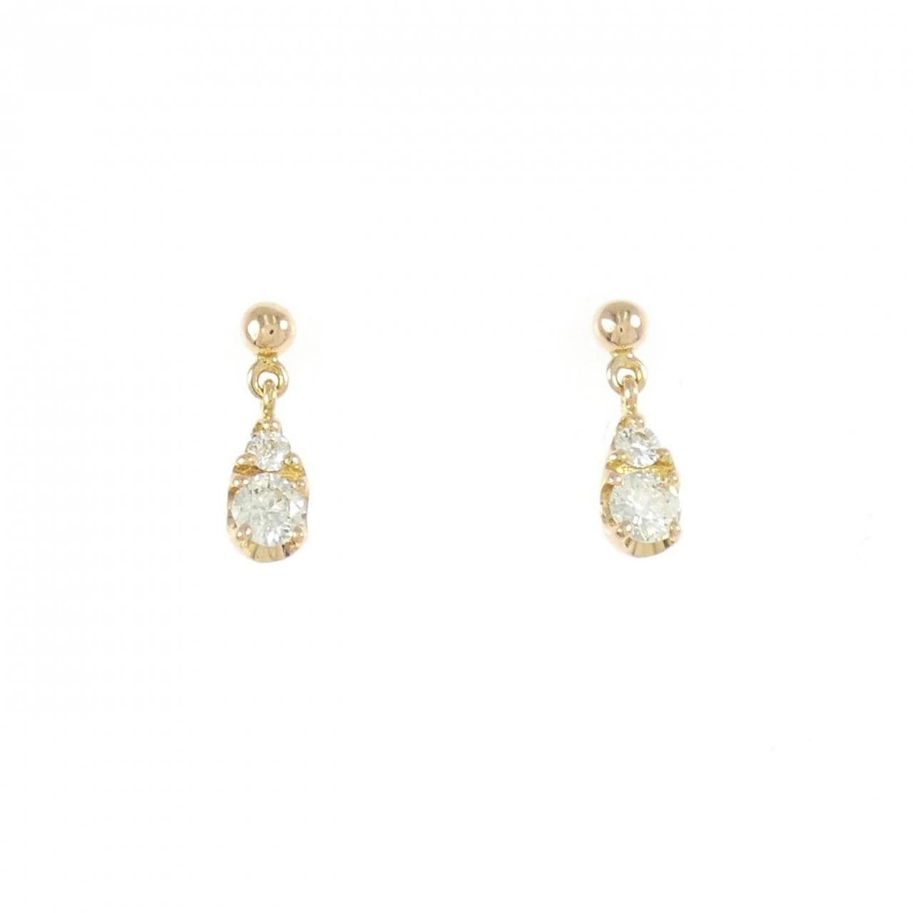 K18PG ダイヤモンド ピアス 0.20CT