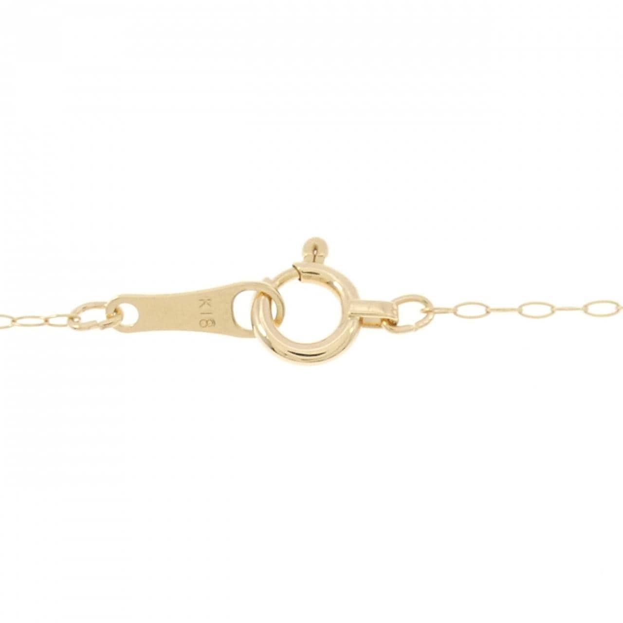 K18YG ソリティア ダイヤモンド ネックレス 0.10CT