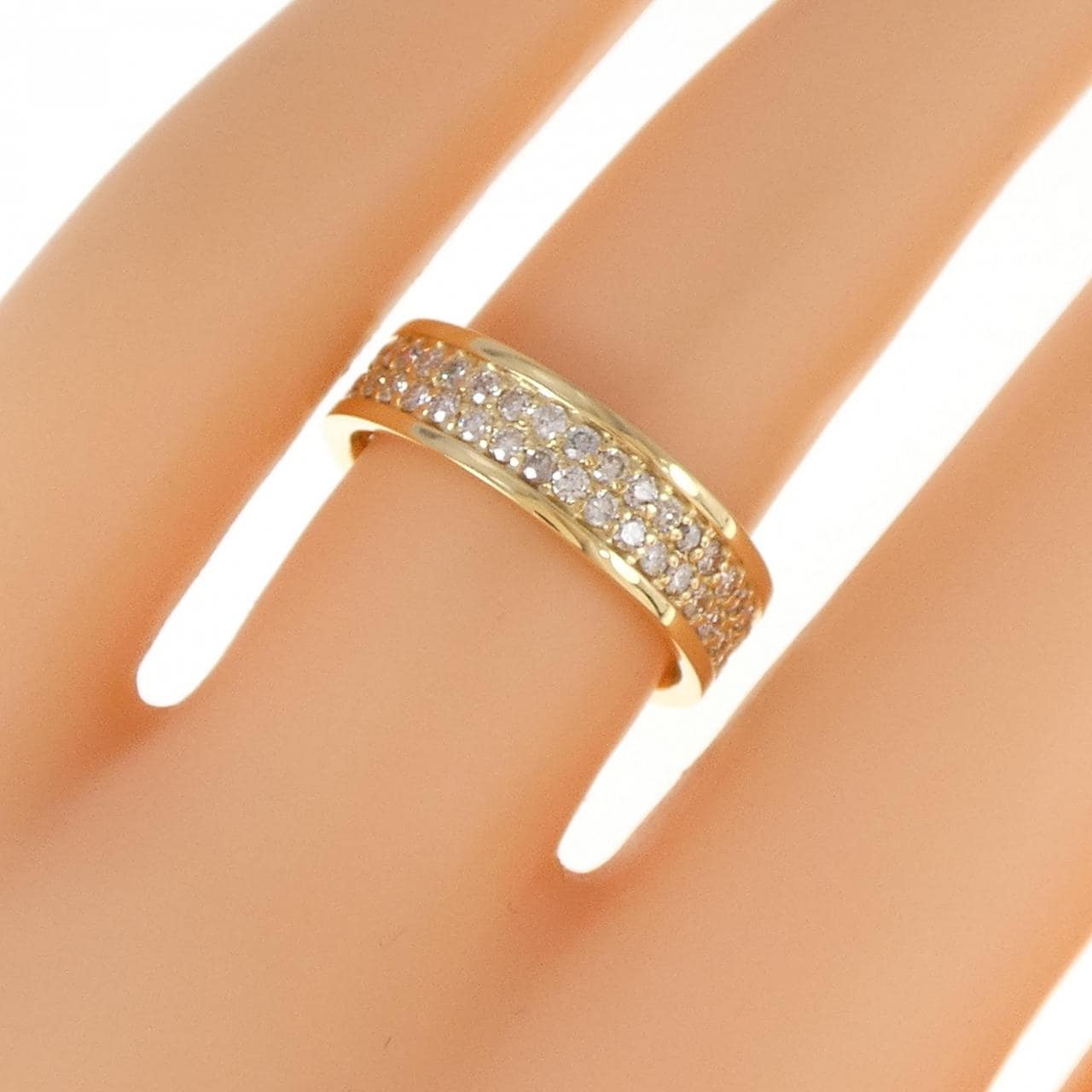 K18YG full eternity Diamond ring 1.00CT