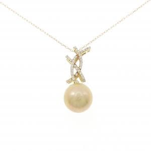 K18YG White Butterfly Pearl necklace