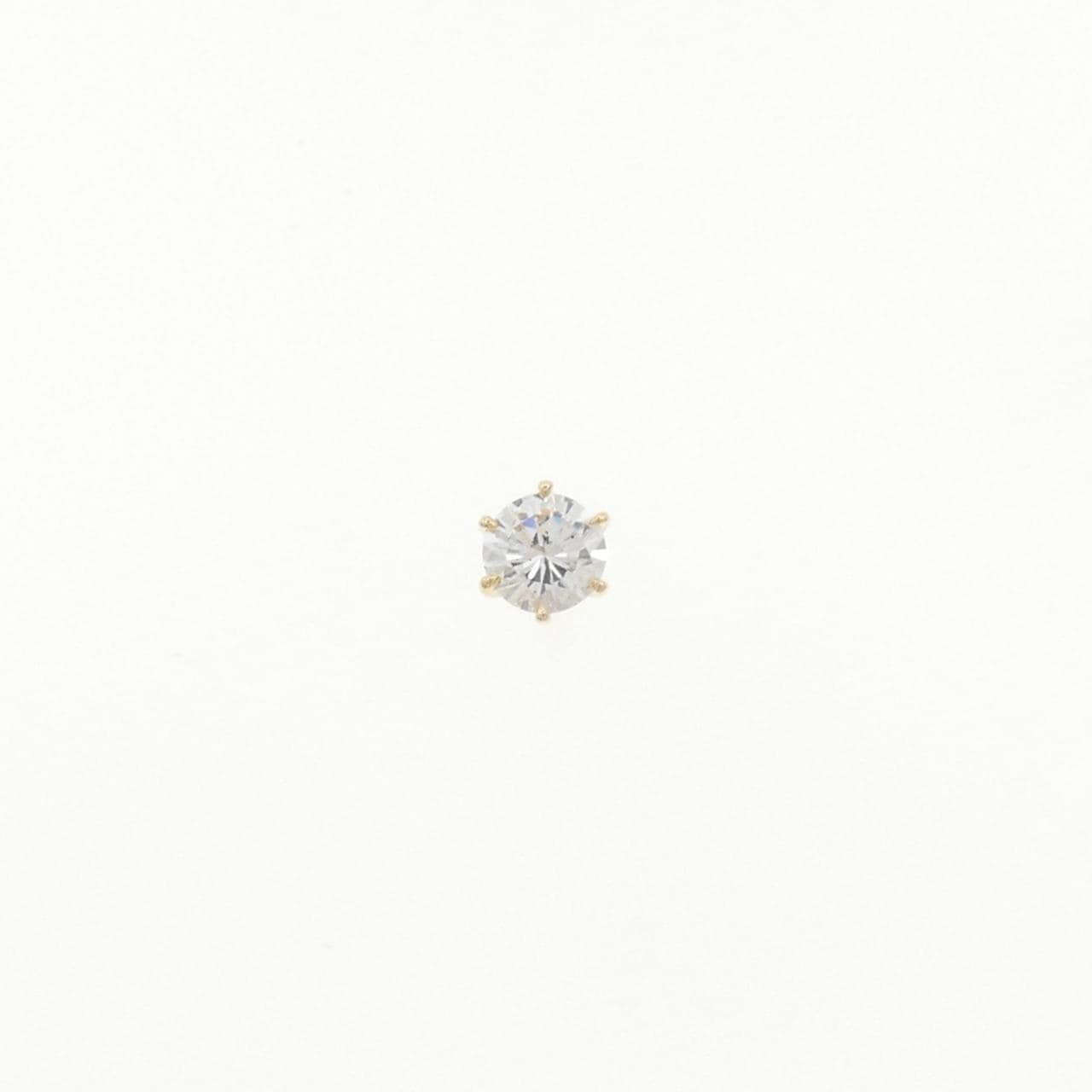 【リメイク】K18YG/ST ダイヤモンド ピアス 0.317CT F SI1 VG 片耳