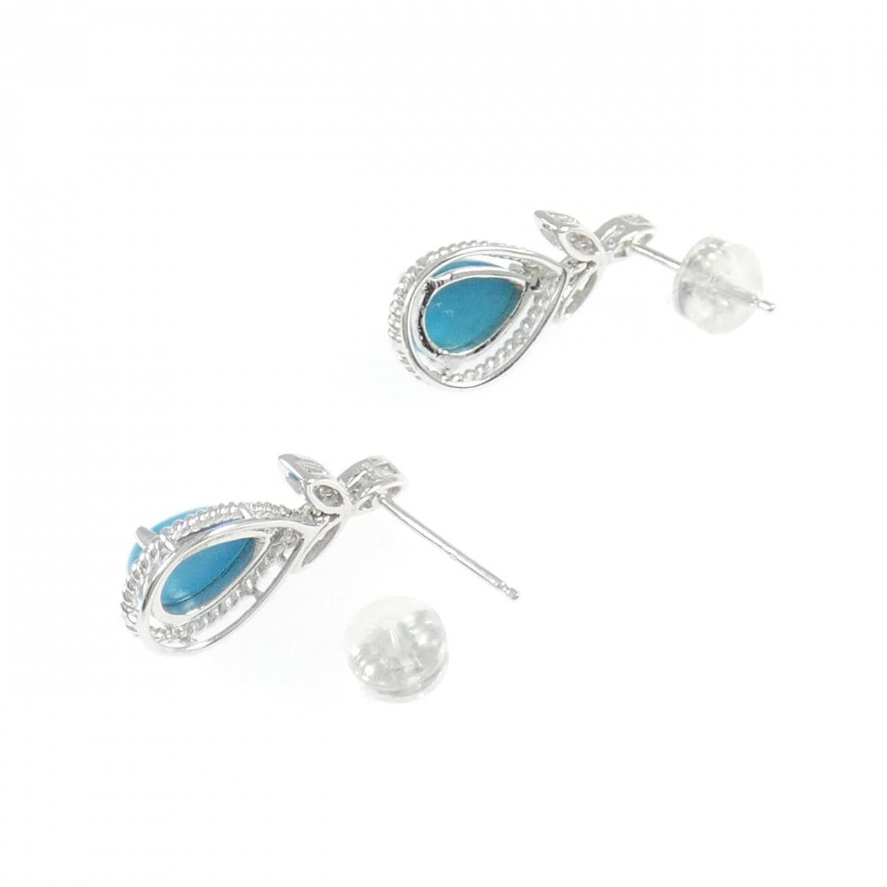 K18WG ターコイズ ピアス