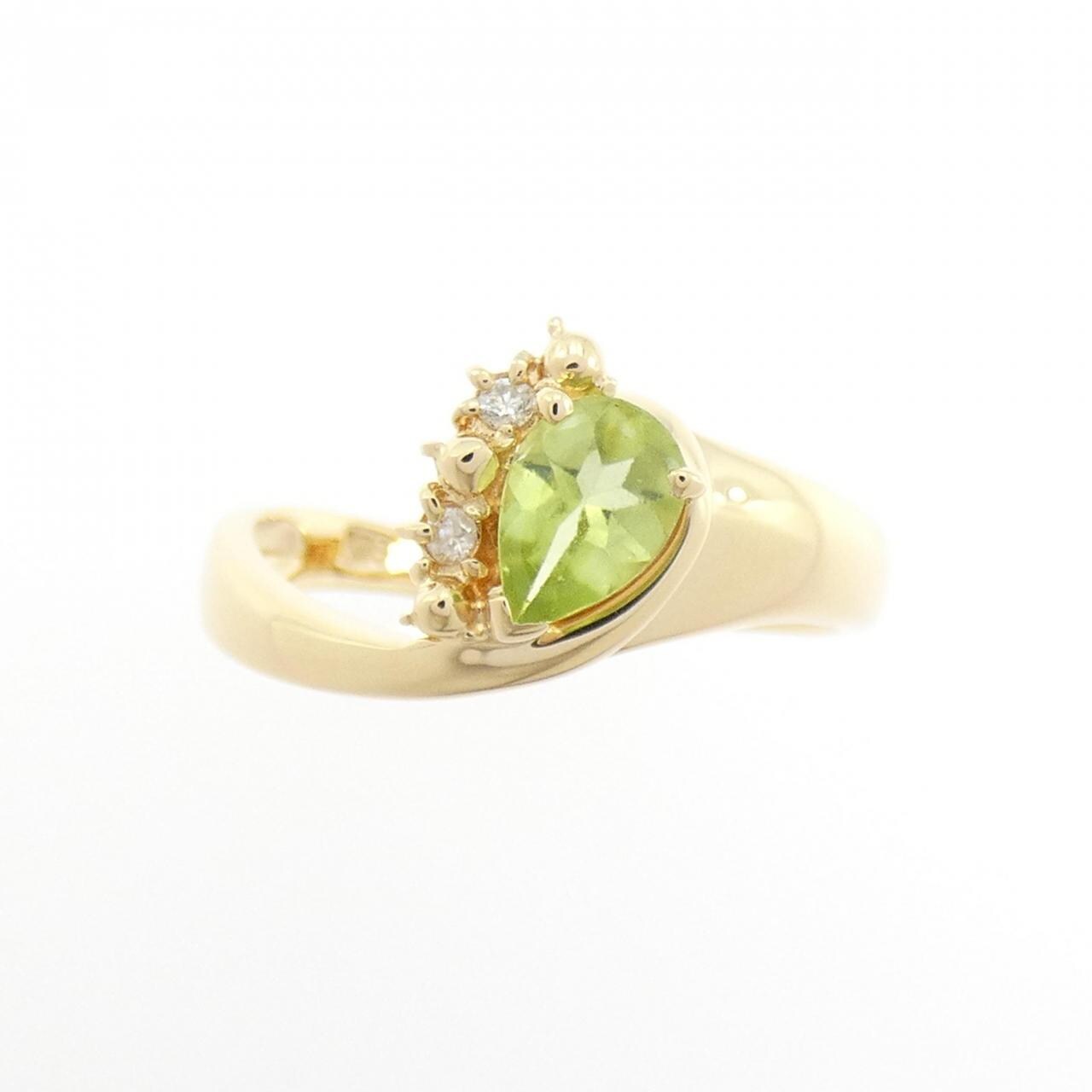 K18YG ペリドット リング
