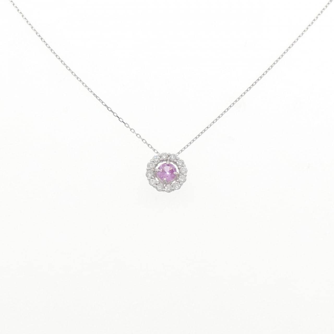 K18WG サファイヤ ネックレス 0.20CT