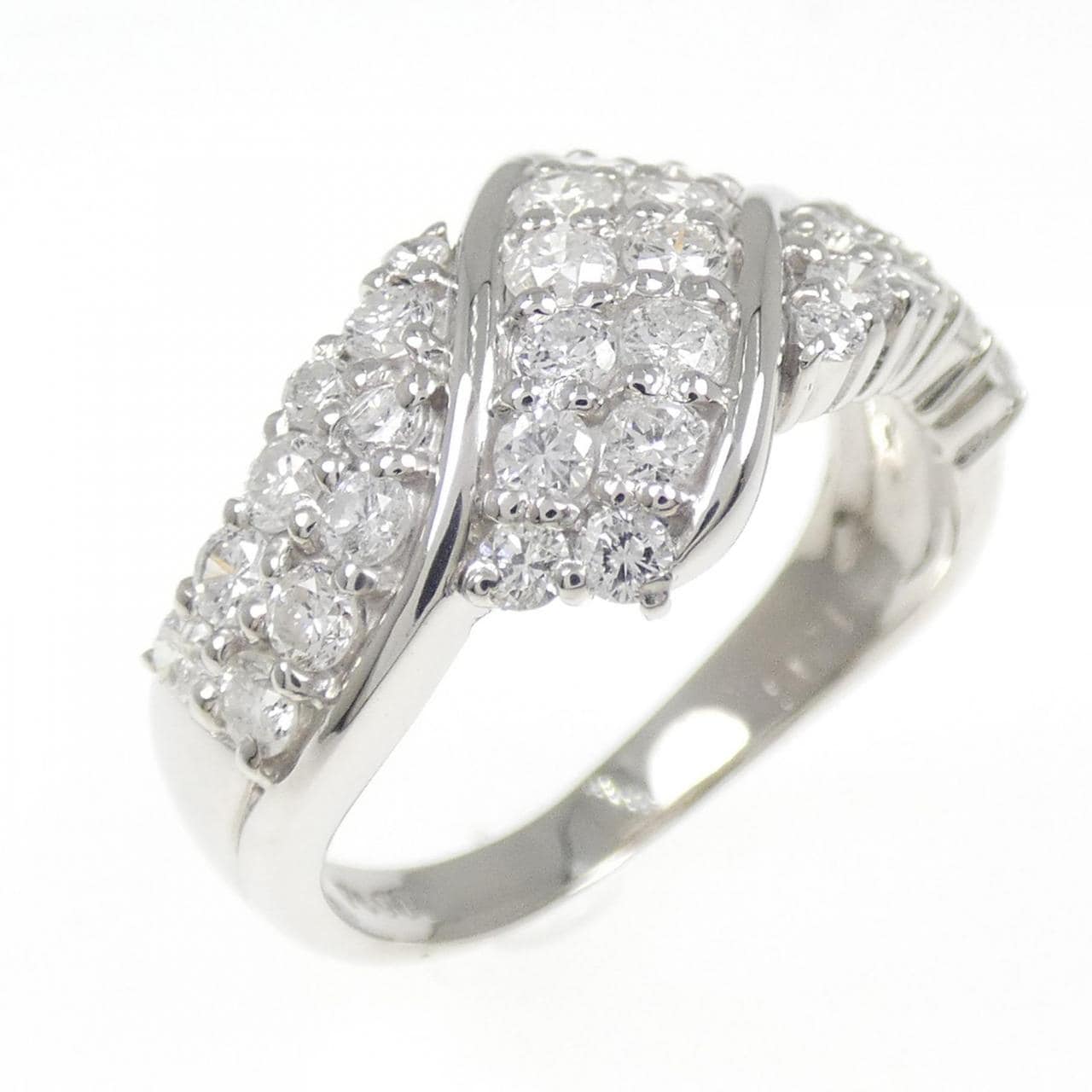 PT900 パヴェ ダイヤモンド リング 1.05CT