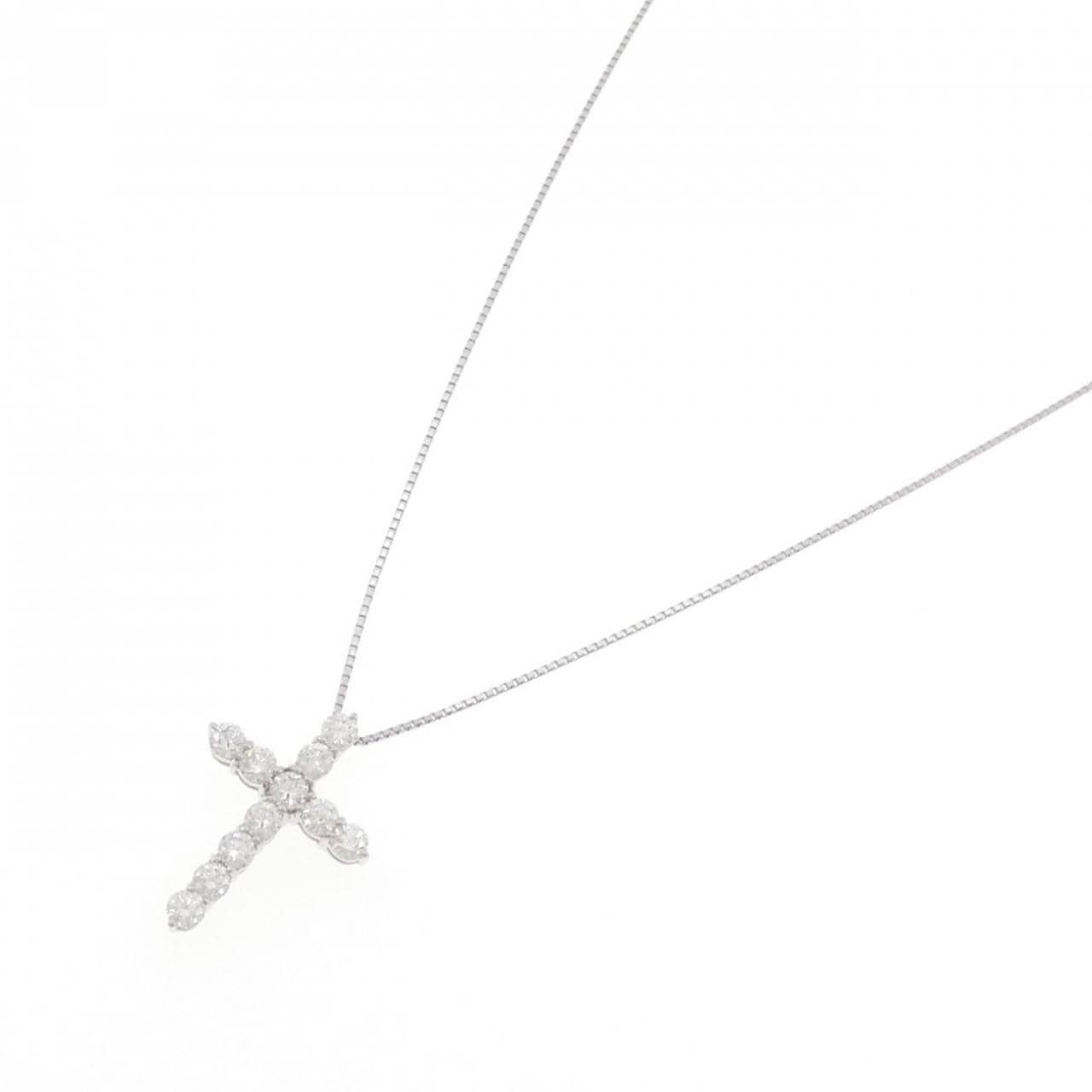 PT900/PT850 クロス ダイヤモンド ネックレス 1.006CT