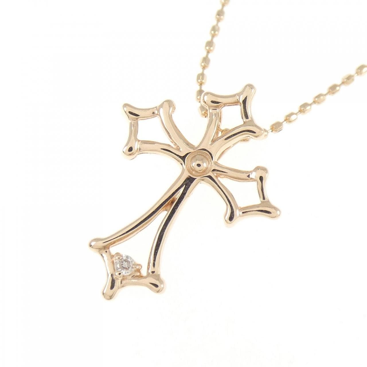 K10PG ダイヤモンド ネックレス 0.01CT