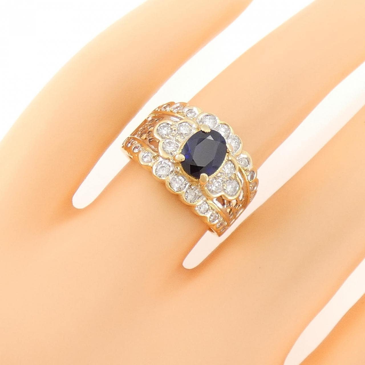 K18YG Sapphire Ring 1.181CT