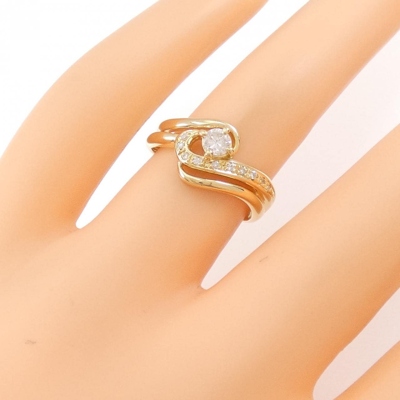 K18YG ダイヤモンド リング 0.22CT