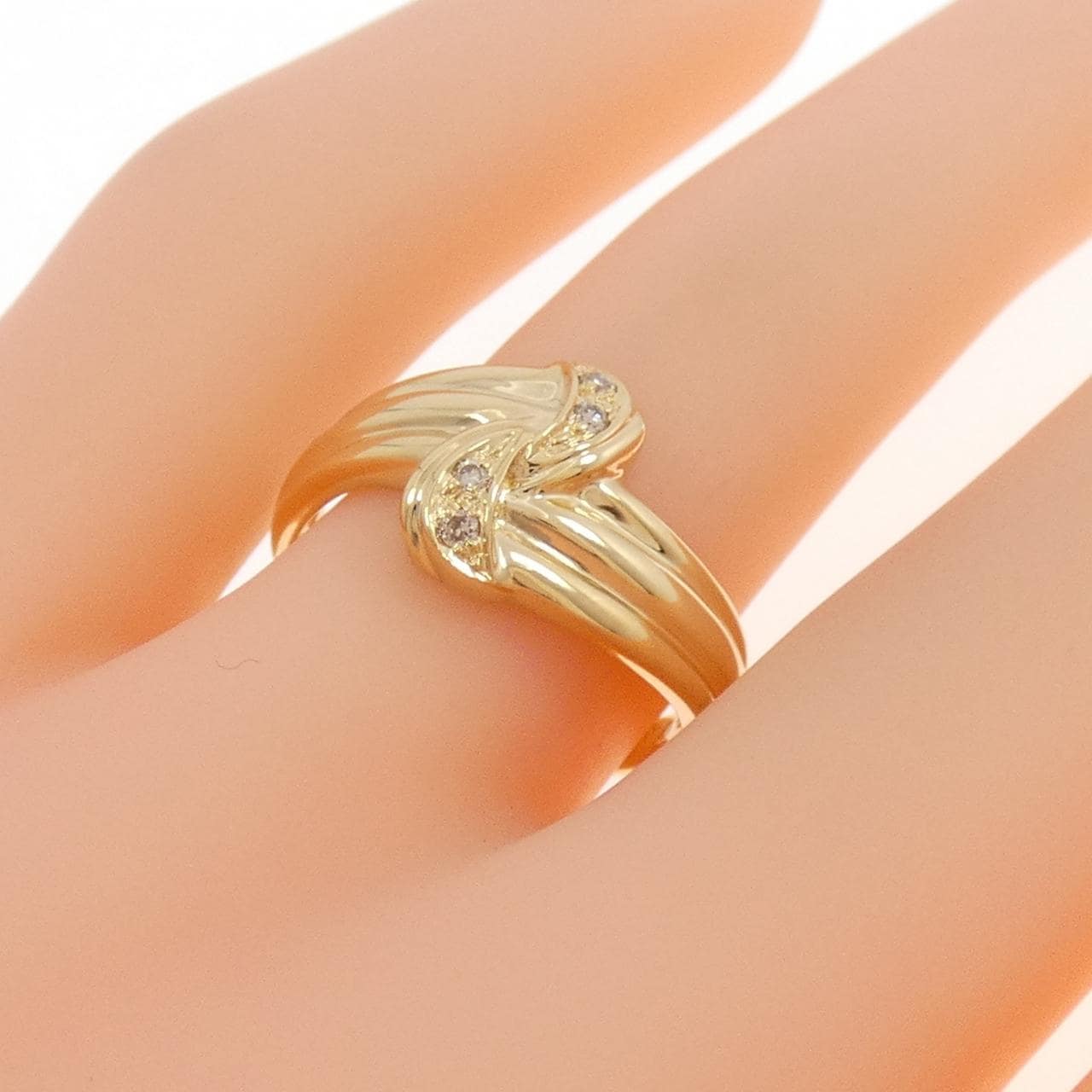 K18YG ダイヤモンド リング 0.04CT