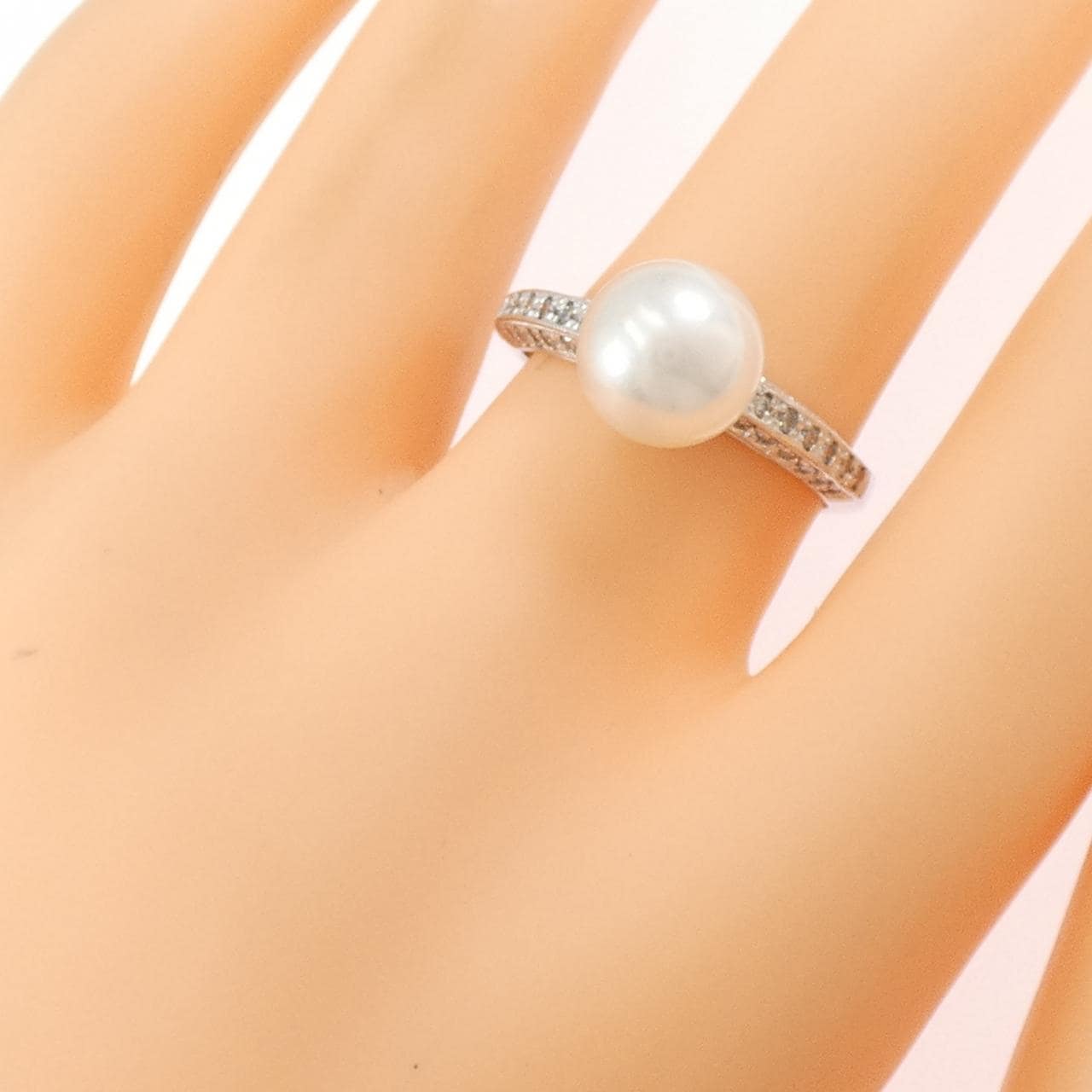 K18WG アコヤパール リング 9mm