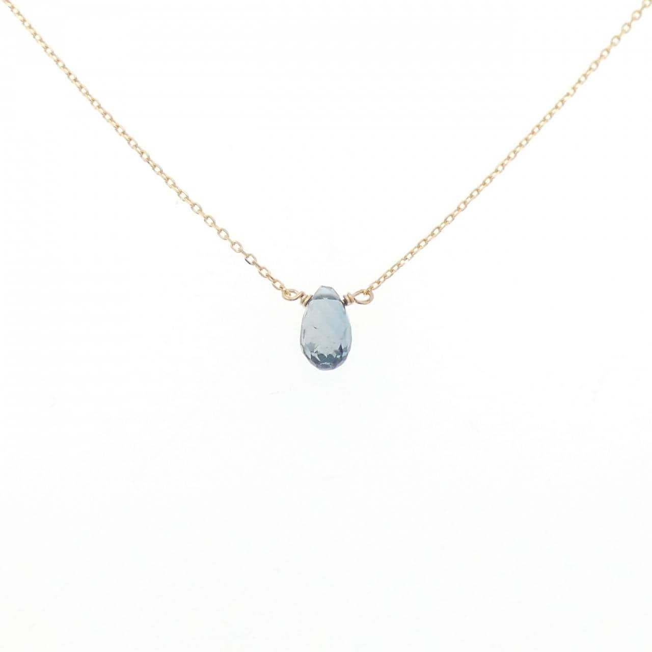 K18YG ブルートパーズ ネックレス