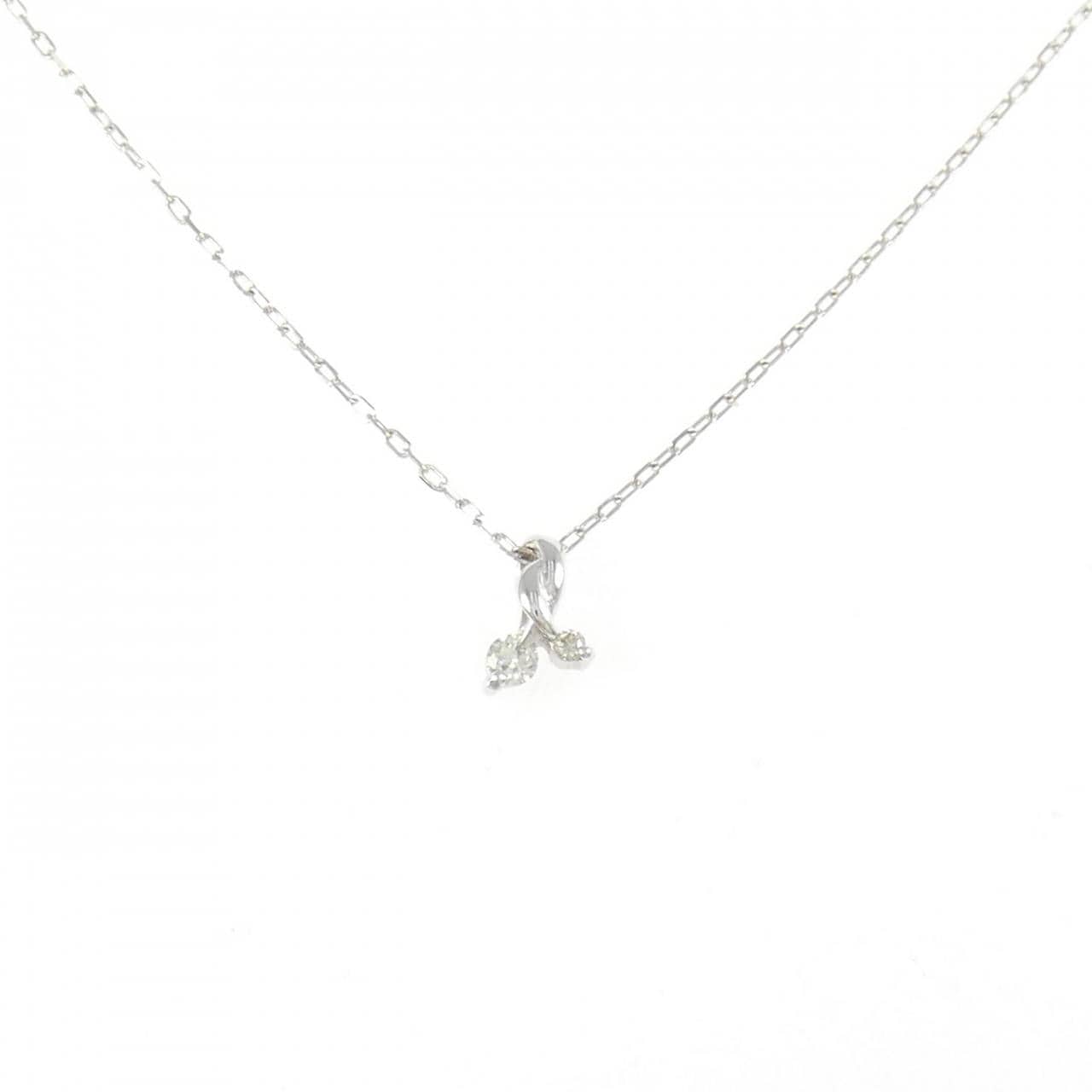 K18WG ダイヤモンド ネックレス 0.05CT