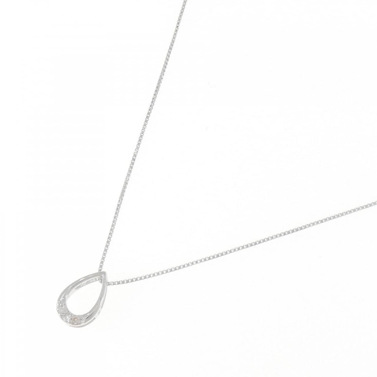 K18WG ダイヤモンド ネックレス 0.03CT