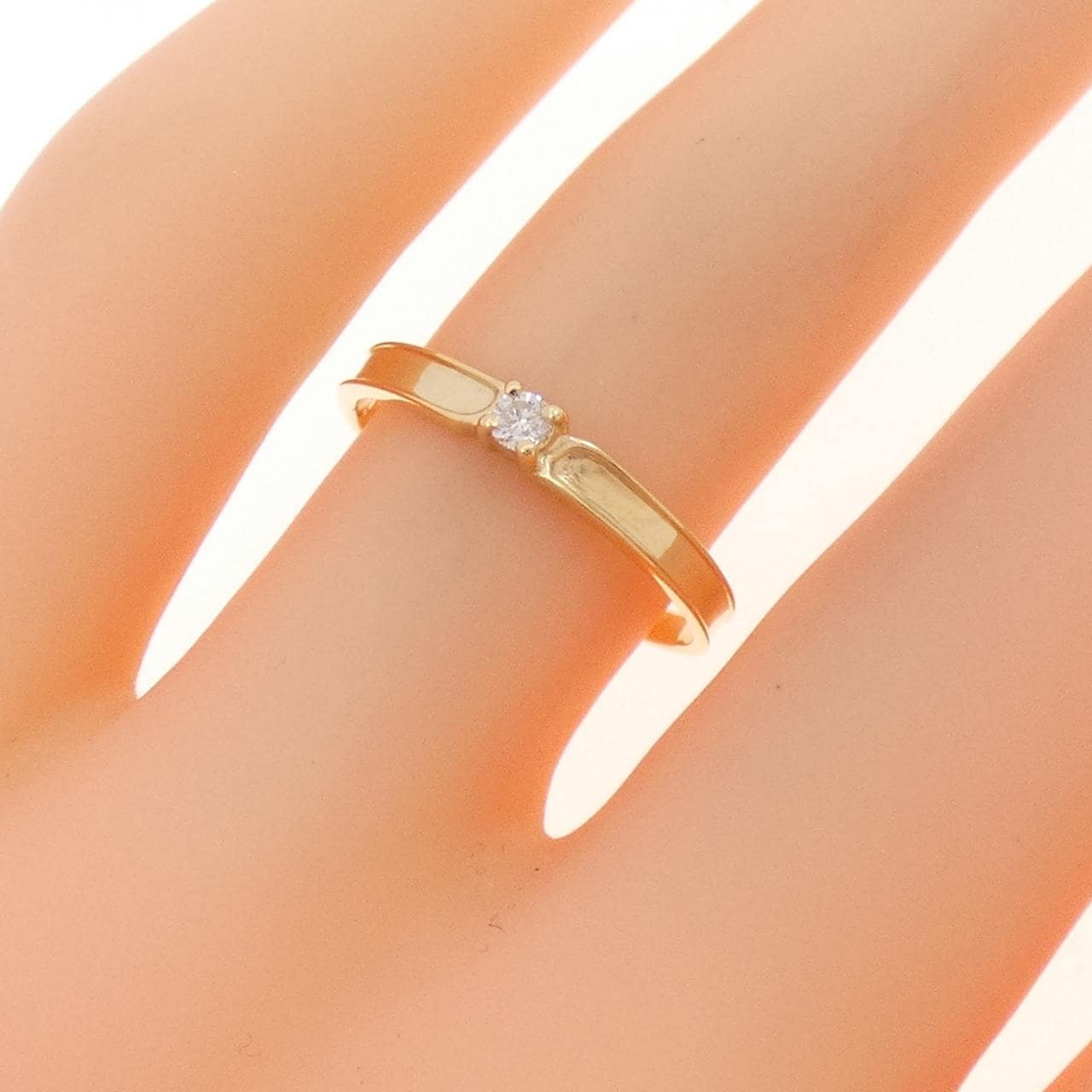 K18YG ダイヤモンド リング 0.05CT