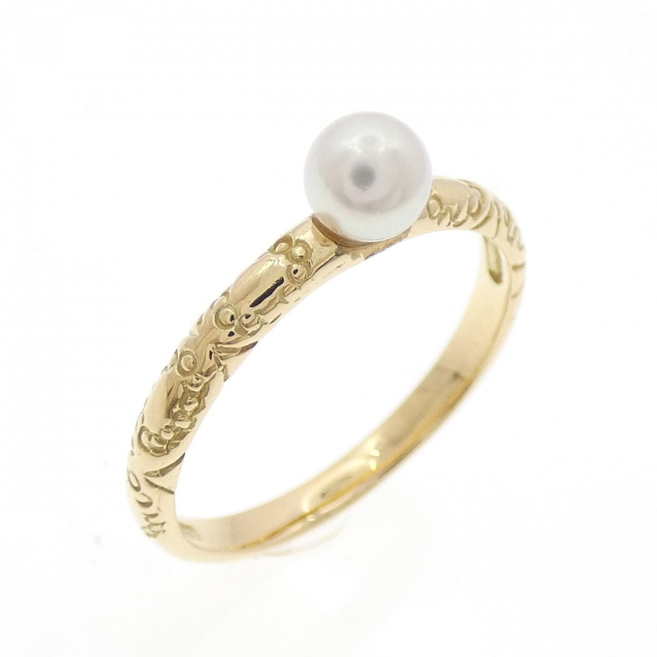 K18YG アコヤパール リング 4.4mm