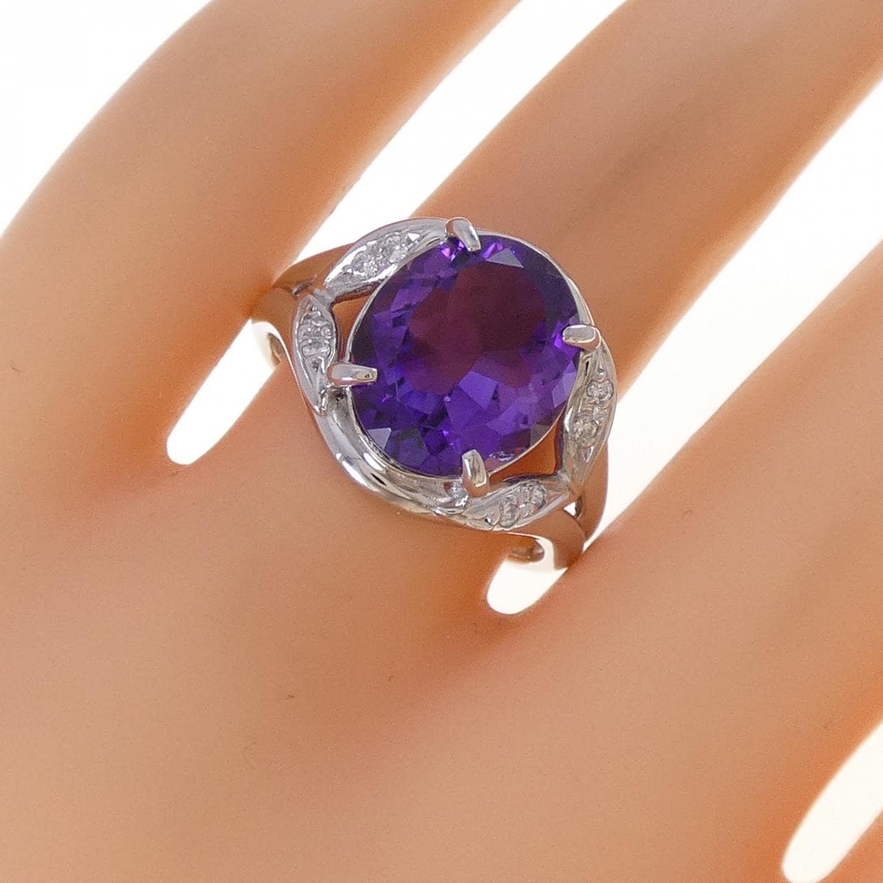 PT900 アメジスト リング 4.05CT