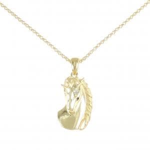 K18YG ホース ダイヤモンド ネックレス 0.08CT