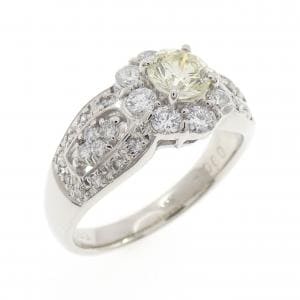 PT900 フラワー ダイヤモンド リング 0.453CT
