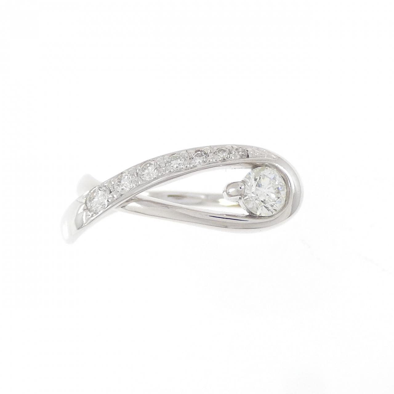 K18WG ダイヤモンド リング 0.40CT
