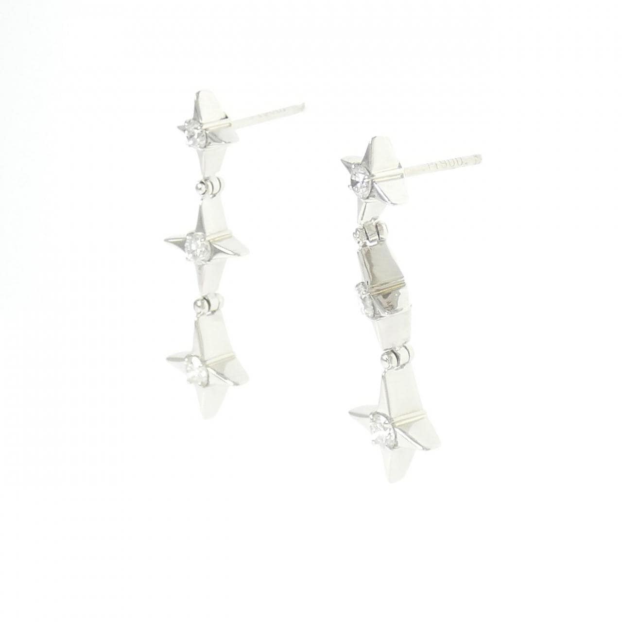 PT900 ダイヤモンド ピアス 0.44CT