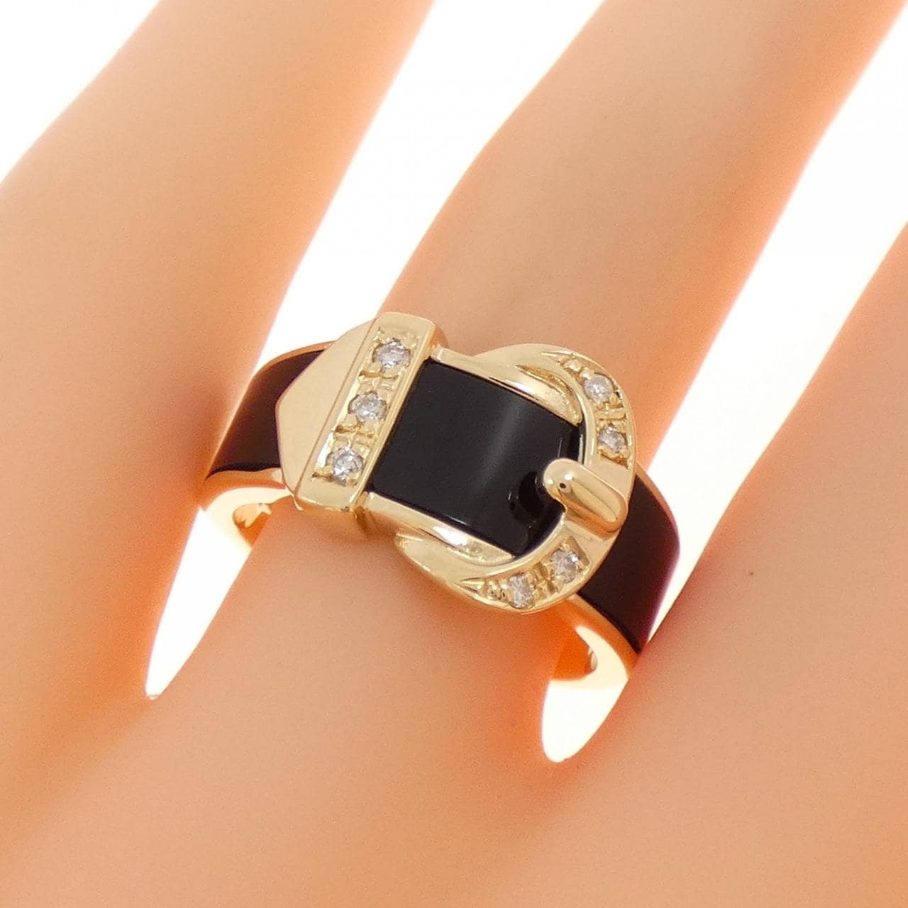 K18YG オニキス リング