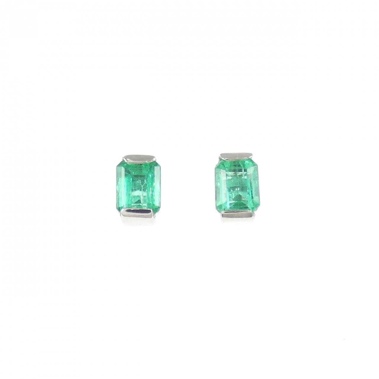 PT900 エメラルド ピアス 0.50CT