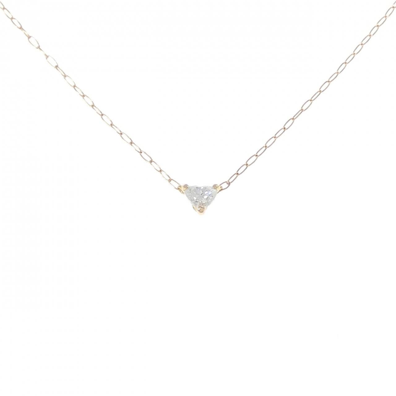 K18PG ハート ダイヤモンド ネックレス 0.12CT