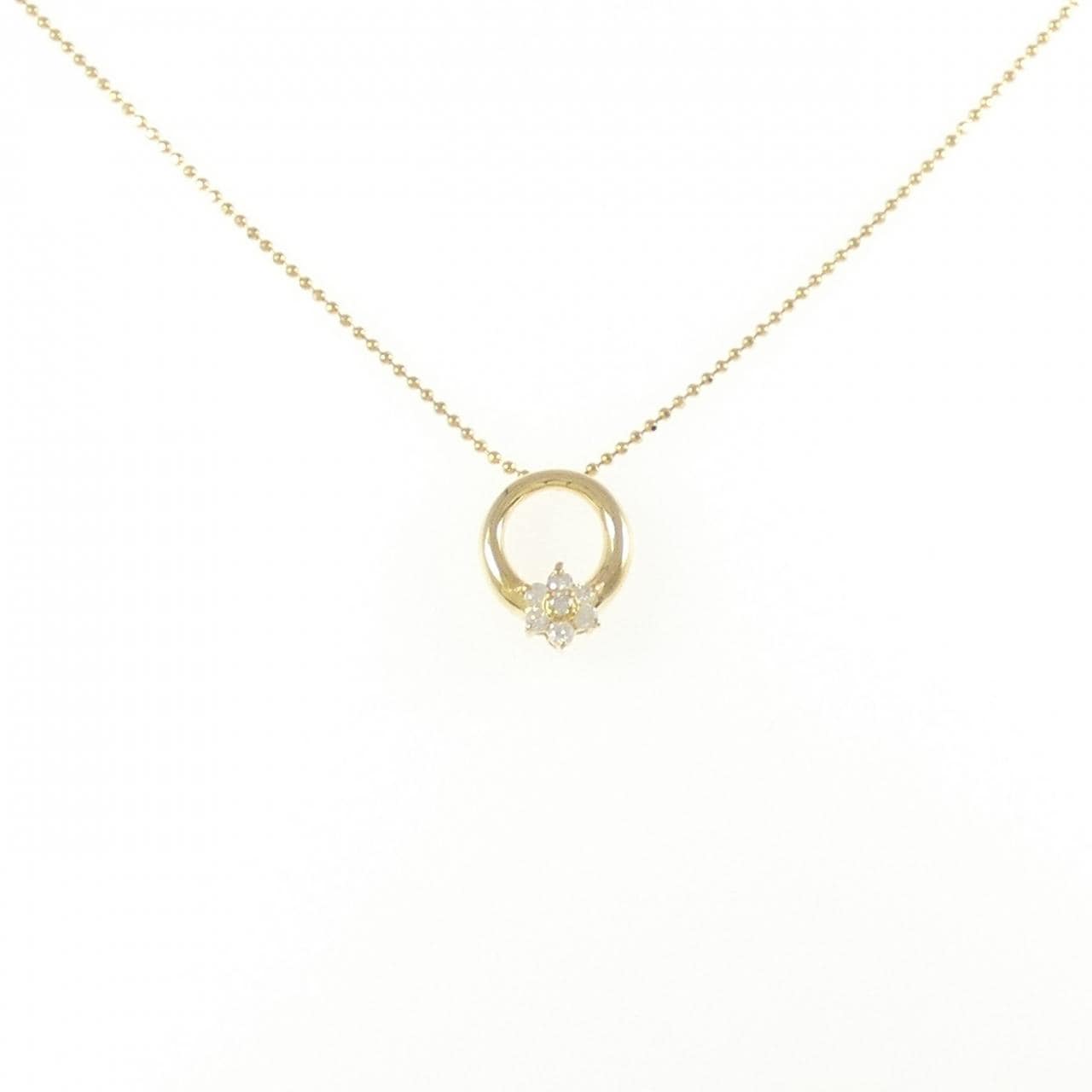 K18YG ダイヤモンド ネックレス 0.12CT