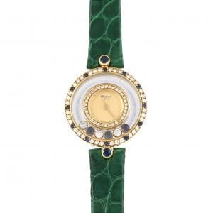 【ノーメンテナンス還元価格】ショパール ハッピーダイヤモンド YG/2D&S･3P&3S 20/4191-23 YG クォーツ