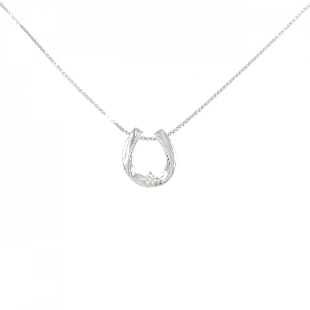 K10WG ダイヤモンド ネックレス 0.01CT