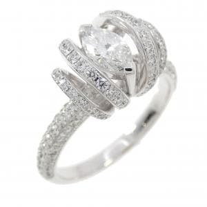 K18WG ダイヤモンド リング 0.37CT