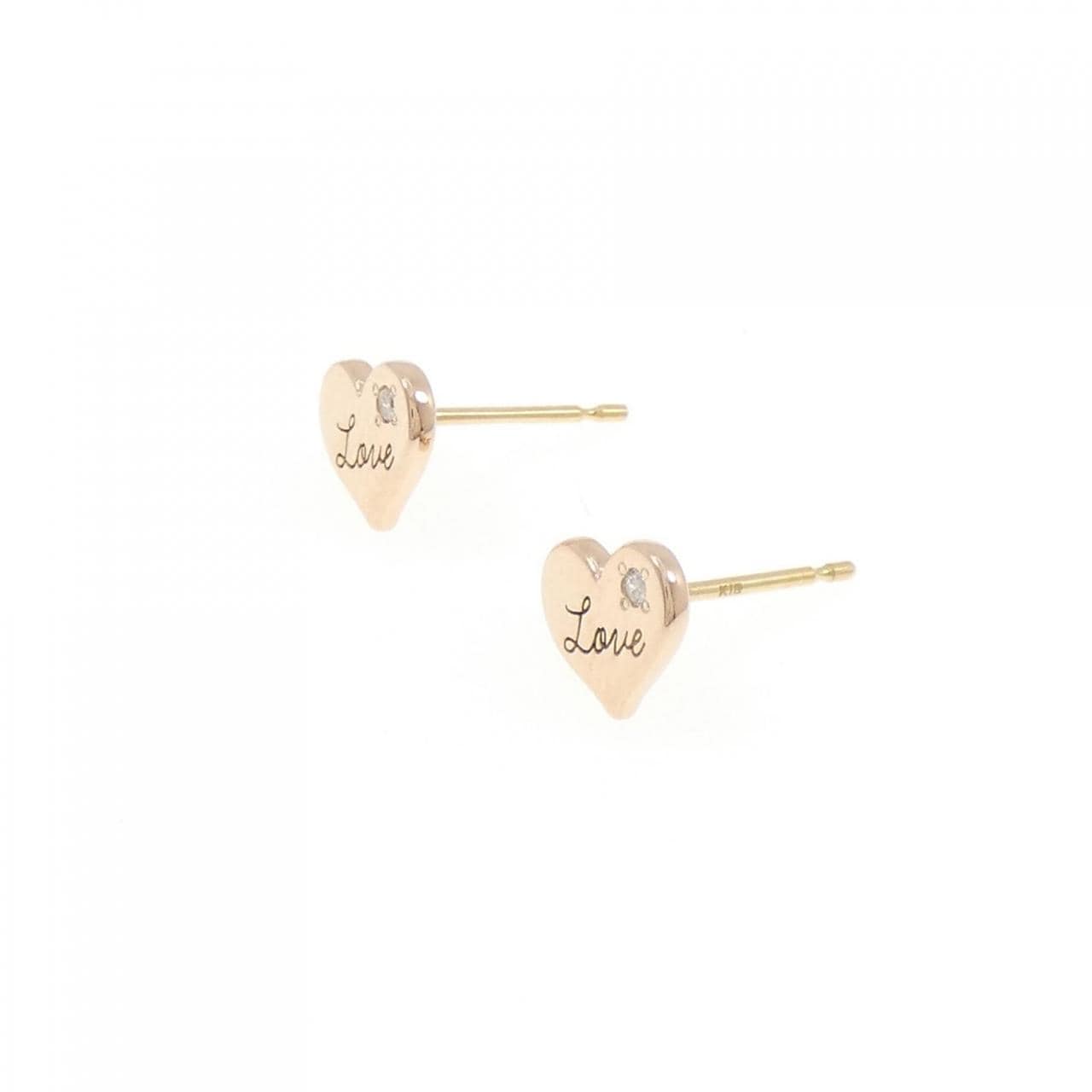 ete heart Diamond earrings 0.016CT