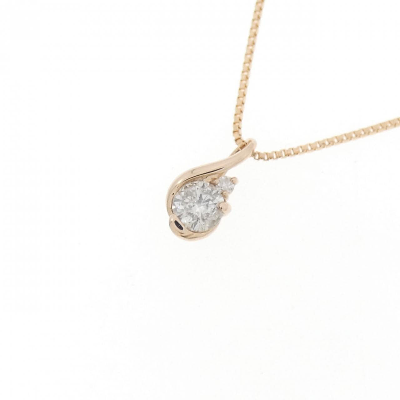 K18PG ダイヤモンド ネックレス 0.1CT