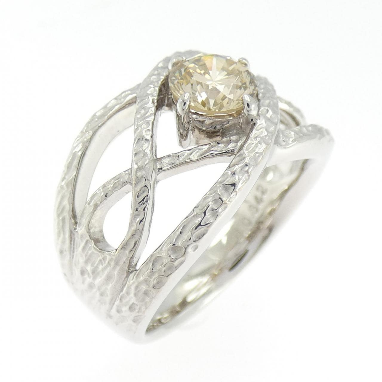 K18WG ダイヤモンド リング 0.842CT