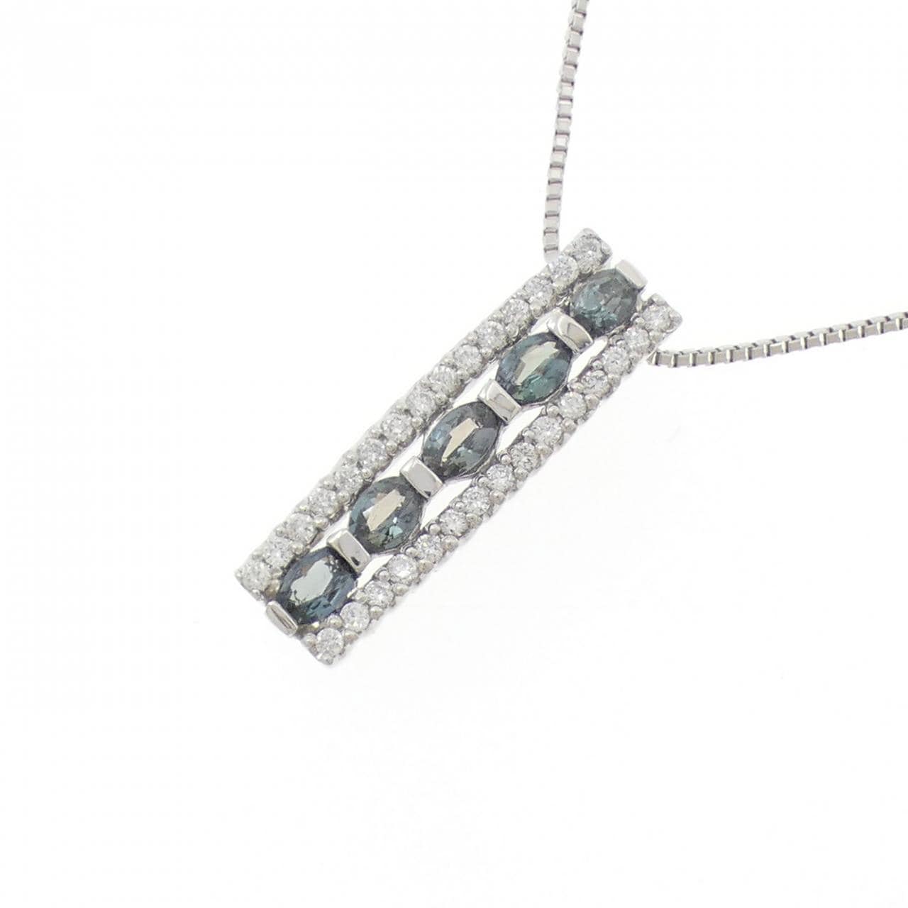 PT900/PT850 アレキサンドライト ネックレス 0.54CT