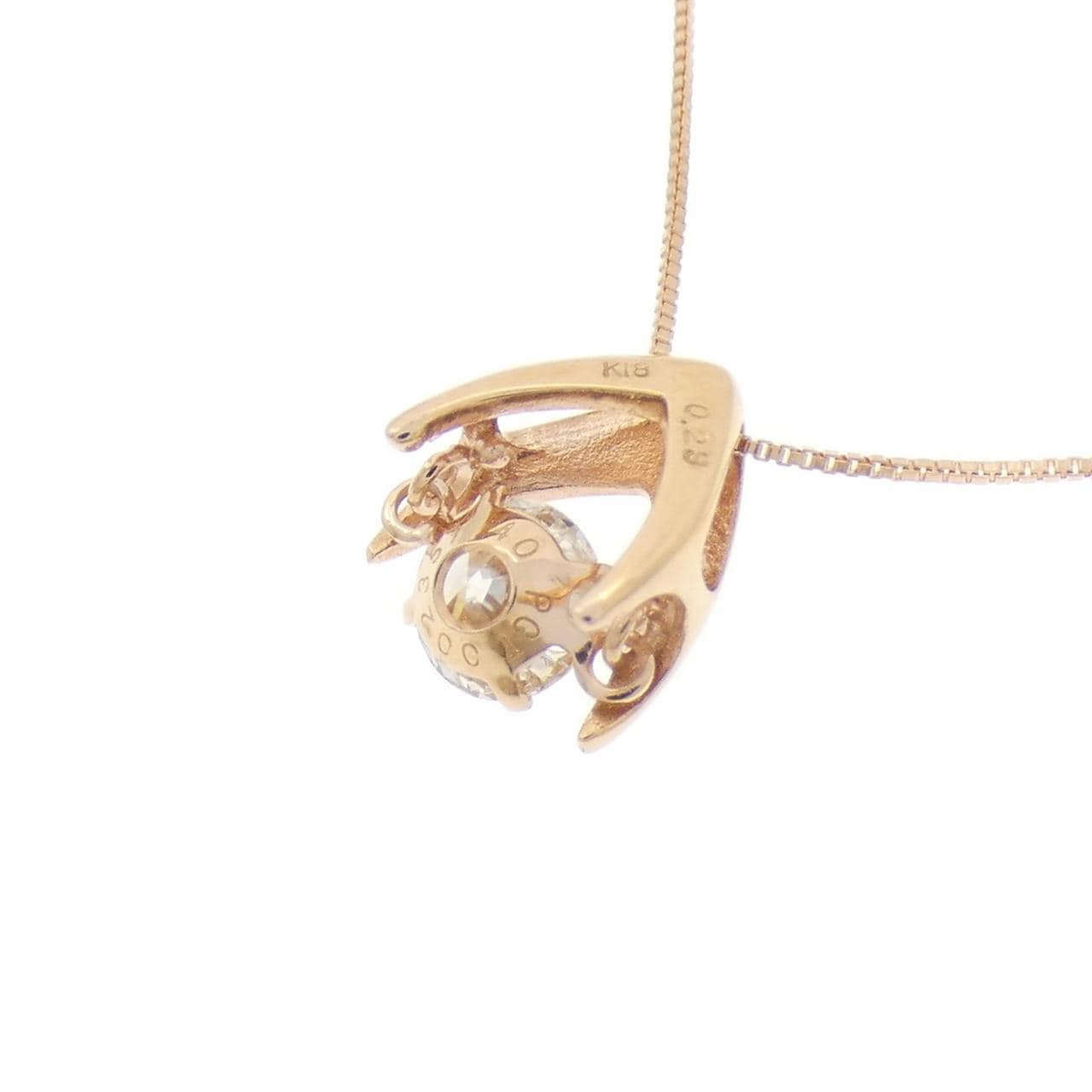 K18PG ダイヤモンド ネックレス 0.29CT