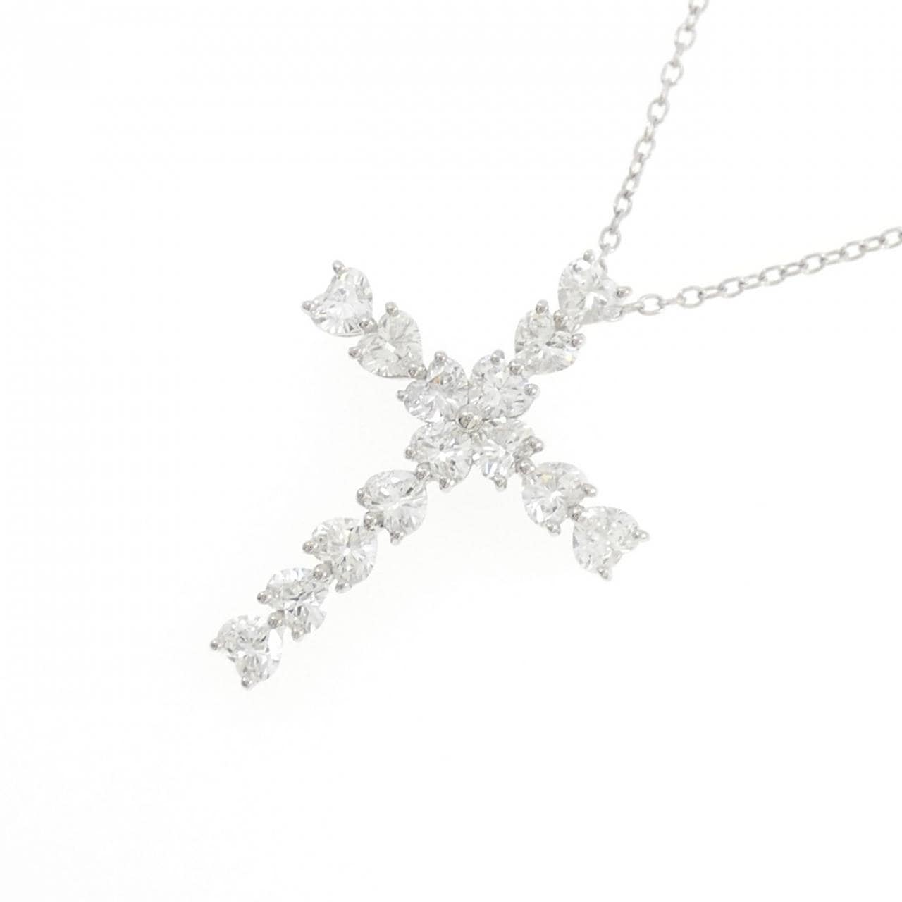 ハリーウィンストン ハートシェイプクロス ネックレス